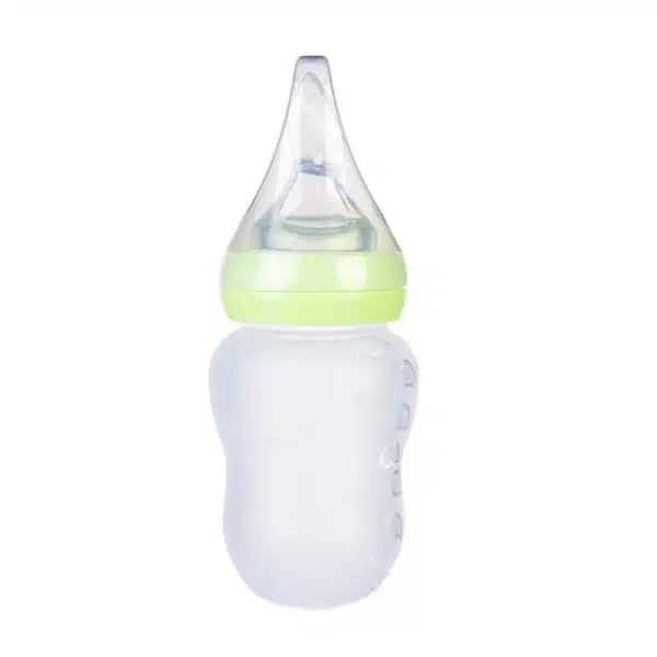Biberon en silicone avec cuillère à riz pour bébé – Image 2