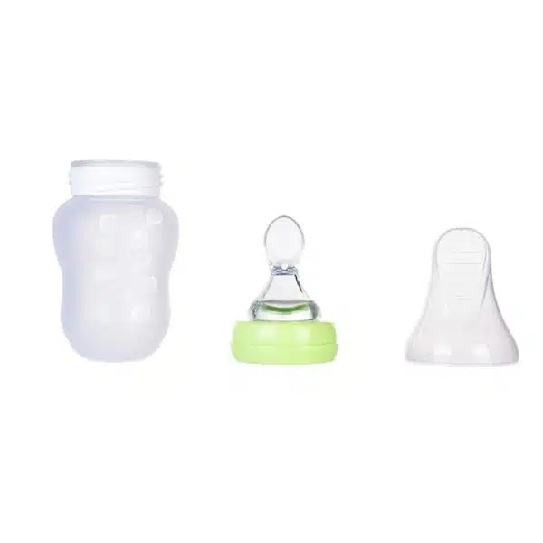 Biberon en silicone avec cuillère à riz pour bébé – Image 4