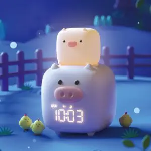 Veilleuse avec horloge numérique et alarme pour bébé