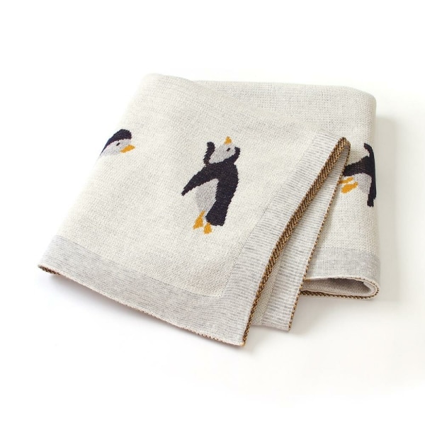 Couverture tricotée en motif pingouin pour bébé 8463 aqvuwq