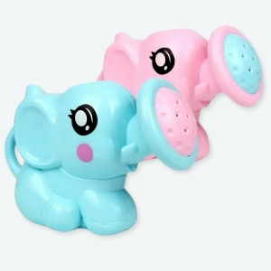 Jouet de bain forme éléphant de couleur bleu et Rose
