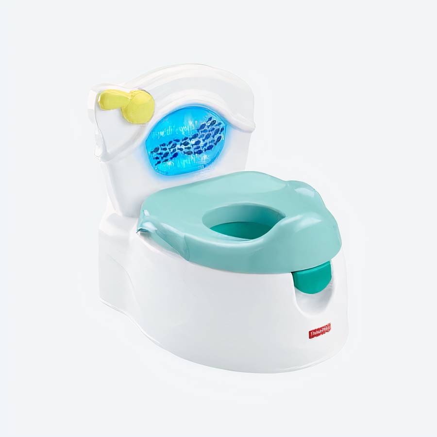 Pot pour bébé à motif d'océan et de poisson avec un fond blanc