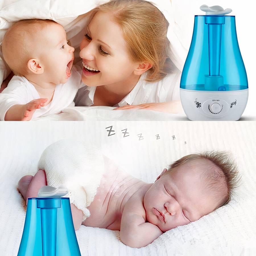 CONOPU Humidificateur d'Air, 4L Humidificateur à Ultrasons, Humidificateur d 'Air Chambre Bébé, 300ml/h Diffuseur d'huiles essentielles silencieux,Blanc  : : Bébé et Puériculture