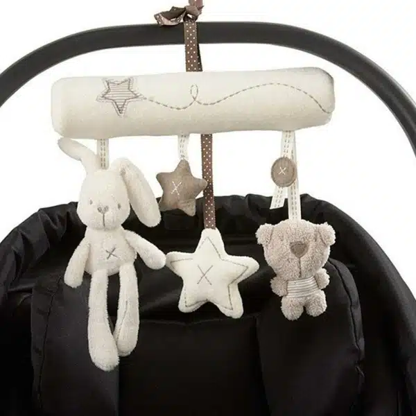 Cloche de lit suspendue pour bébé avec ourson et lapin – Image 4