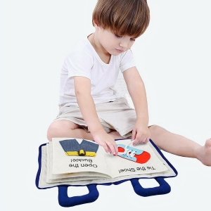 Livre éducatif pour enfant avec un enfant qui lit le livre