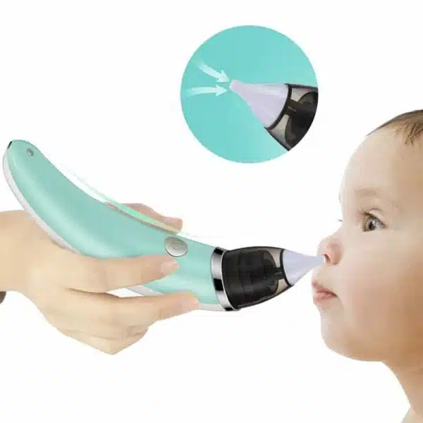 Aspirateur nasal électrique pour bébé avec un fond blanc