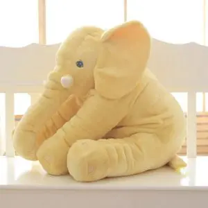 Peluche en forme d'éléphant jaune pour enfants