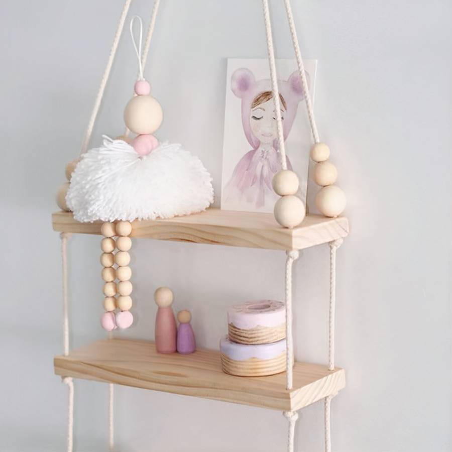 Décoration murale en perle de bois – Image 2