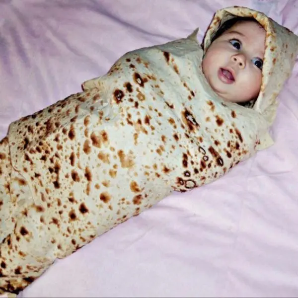 Couverture en coton pour bébé en motif crêpe