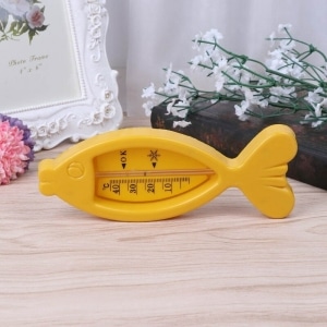 Thermomètre à eau en forme de poisson jaune