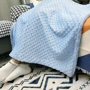 Couverture thermique douce bleu pour bébé