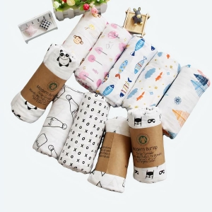 Couverture épaisse en coton pour bébé avec plusieurs motifs et couleurs