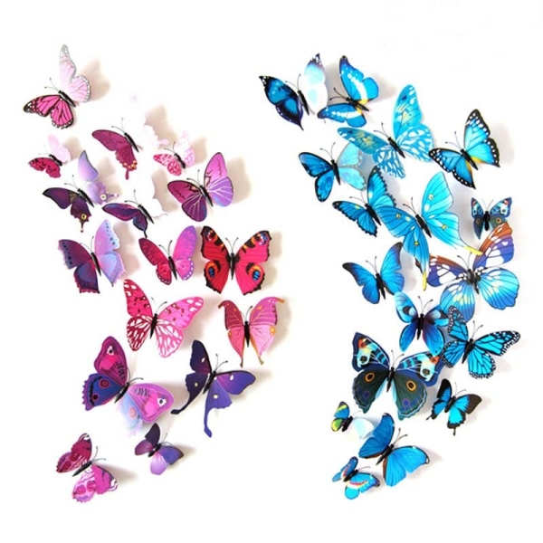 Autocollants muraux 3D en forme de papillon 16143 jbilqt