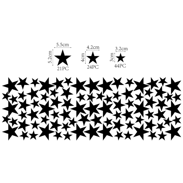 Autocollants muraux à motif étoiles pour chambre de bébé 16376 fgjtfg