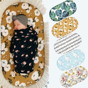 Couverture de matelas de berceau pour bébé avec plusieurs coloris et floris