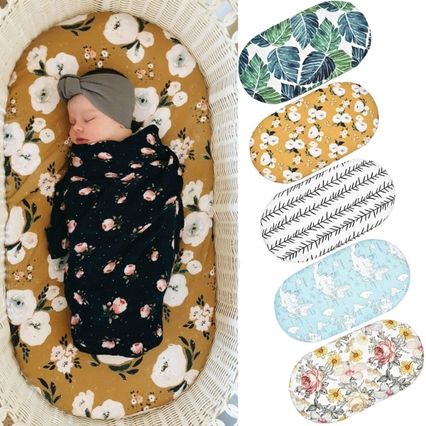 Couverture de matelas de berceau pour bébé avec plusieurs coloris et floris