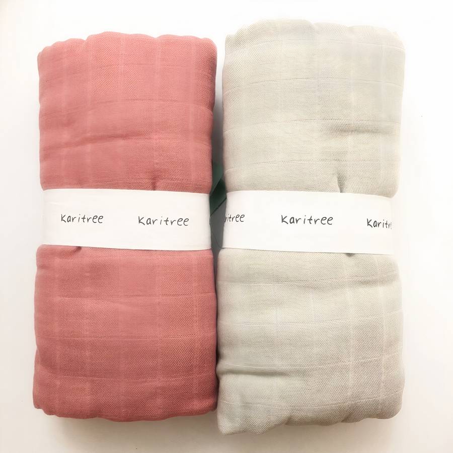 Couverture en mousseline de coton et bambou pour bébé – Image 2