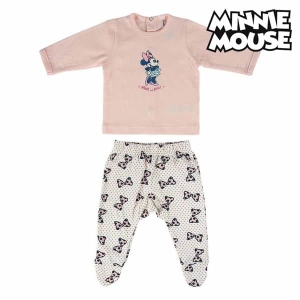Pyjama bébé Minnie Mouse avec un fond blanc et le logo Minnie