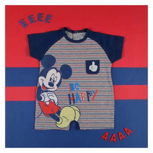 Barboteuse bleue à manches courtes Mickey – Image 6