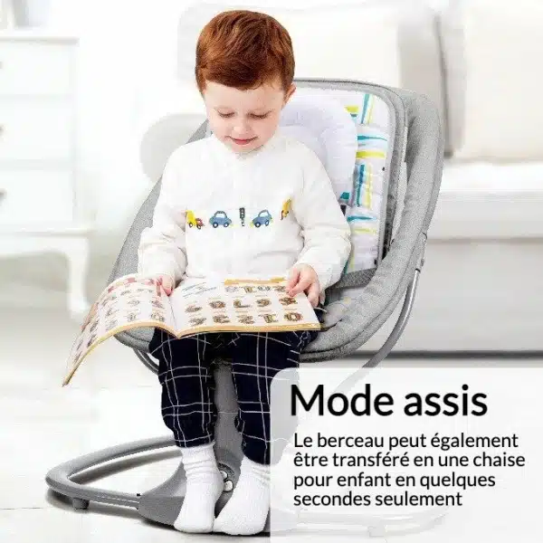 Berceau électrique et musical télécommandé pour bébé avec connexion Bluetooth – Image 11