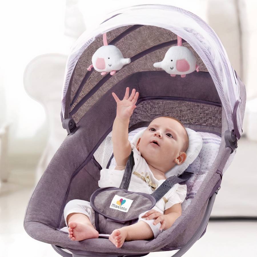 Berceau électrique et musical télécommandé pour bébé avec connexion  Bluetooth - Areu Bébé