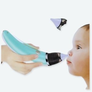Aspirateur nasal électrique pour bébé avec un fond blanc