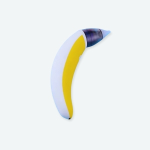 Nettoyeur de nez hygiénique blanc et jaune avec un fond bleu