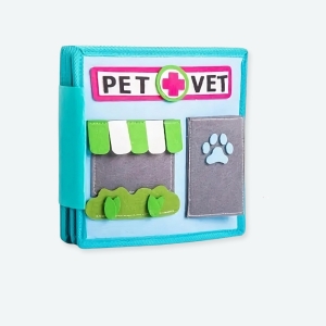 Livre 3D en arc en ciel pour bébé couleur bleu avec motif.