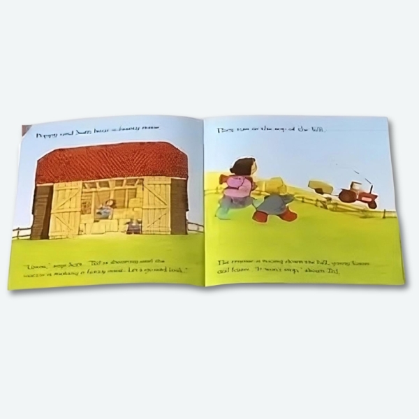 Livre interactif pour bébé avec plusieurs motifs.