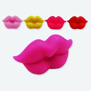 Tétine en forme de lèvre pour bébé plusieurs coloris rose, jaune et rouge