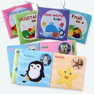 Livre éducatif en tissu doux coloré pour bébé