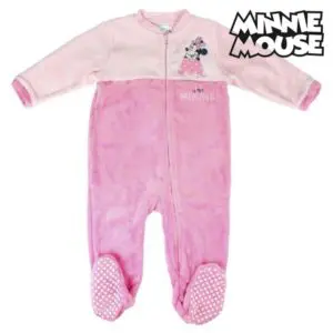Pyjama bébé Minnie Mouse Rose avec un fond blanc