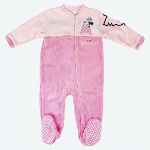 Pyjama bébé Minnie Mouse Rose avec un fond blanc