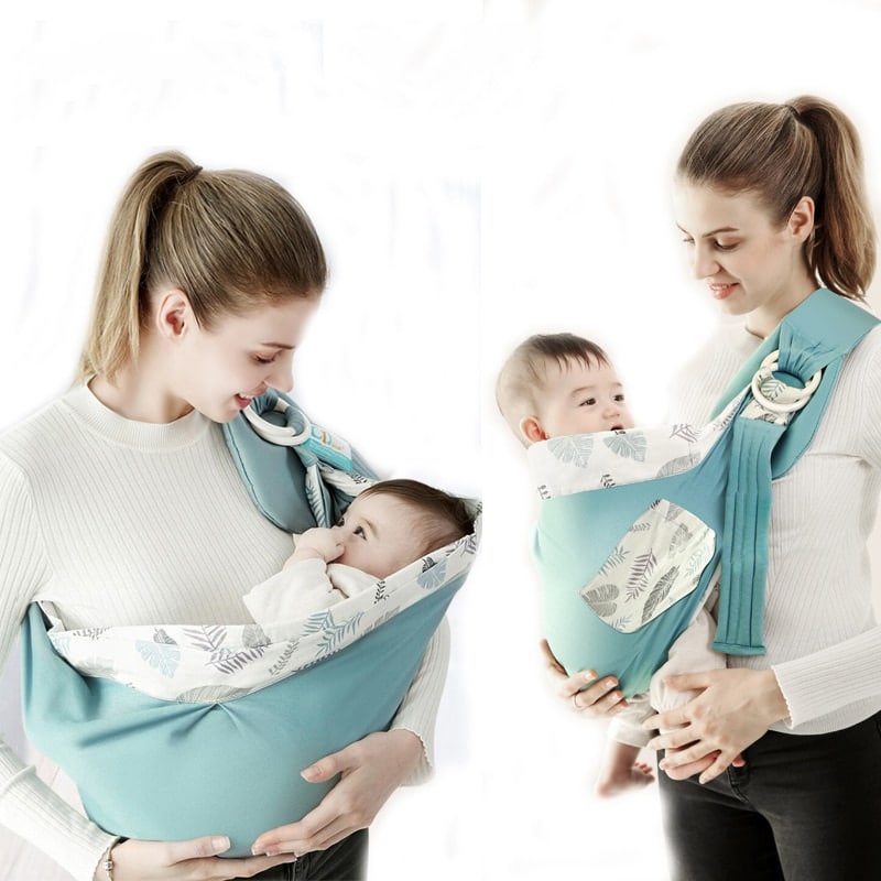 Écharpe de transport pour bébé avec un fond blanc est des mamans avec leurs bébés