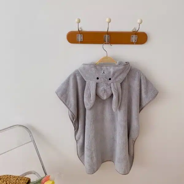Serviette de plage à capuche en coton pour bébé – Image 7
