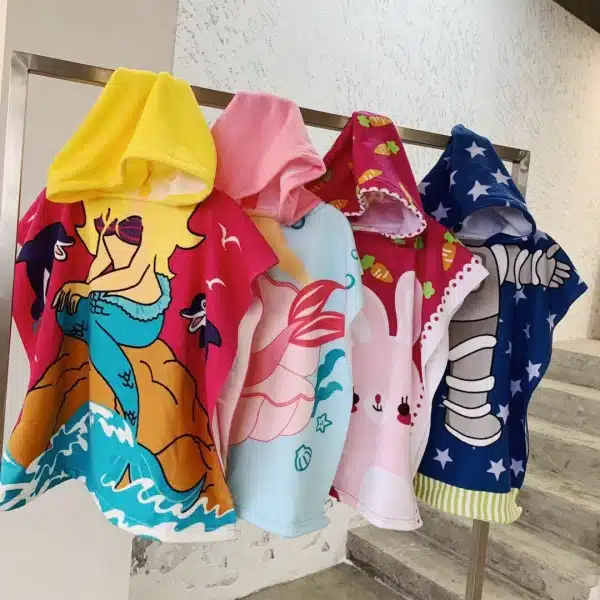 Cape de bain à capuche pour enfant – Image 3