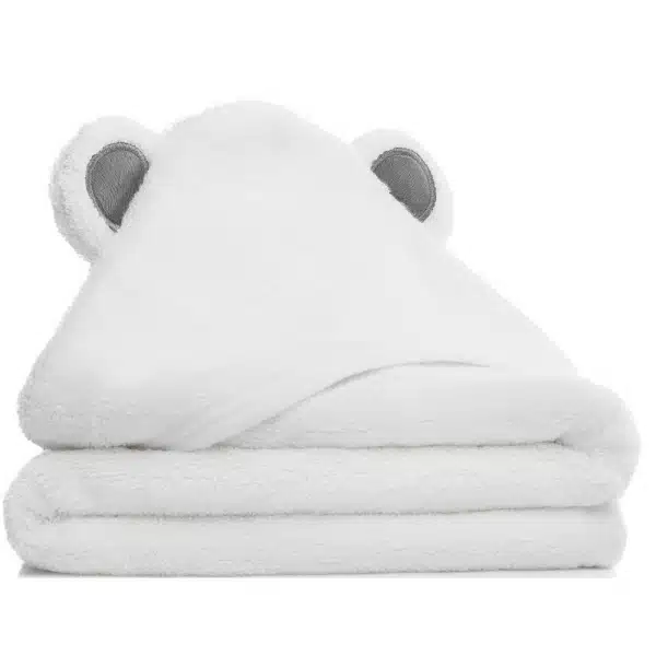 Serviette de bain à capuche en bambou biologique pour bébé – Image 5