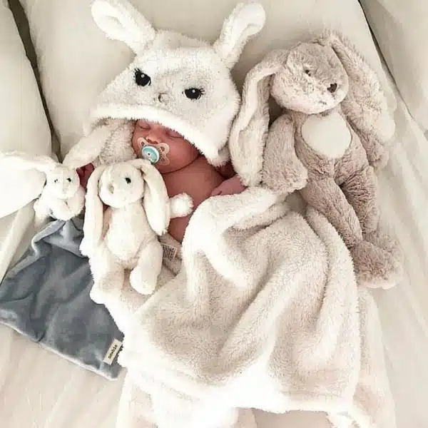 Couverture de réception en peluche pour nouveau-né – Image 2