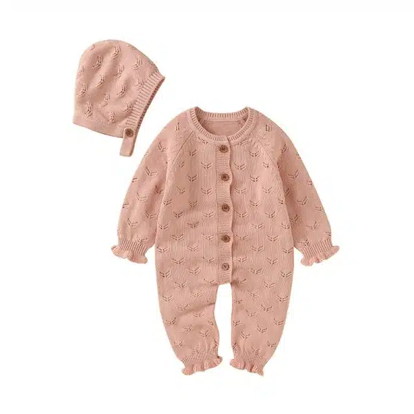 Barboteuse tricotée 100% coton pour bébé – Image 9