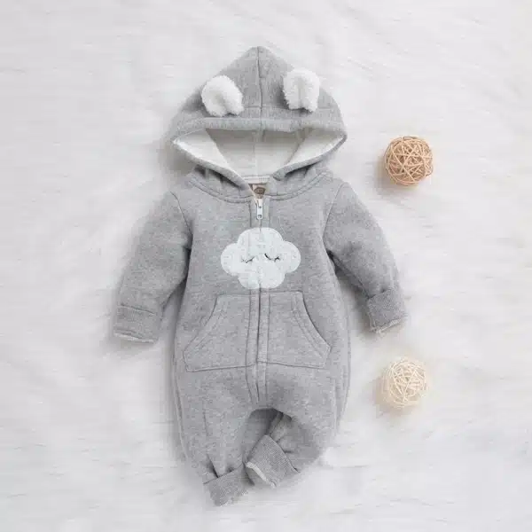 Grenouillère à capuche pour bébé – Image 3