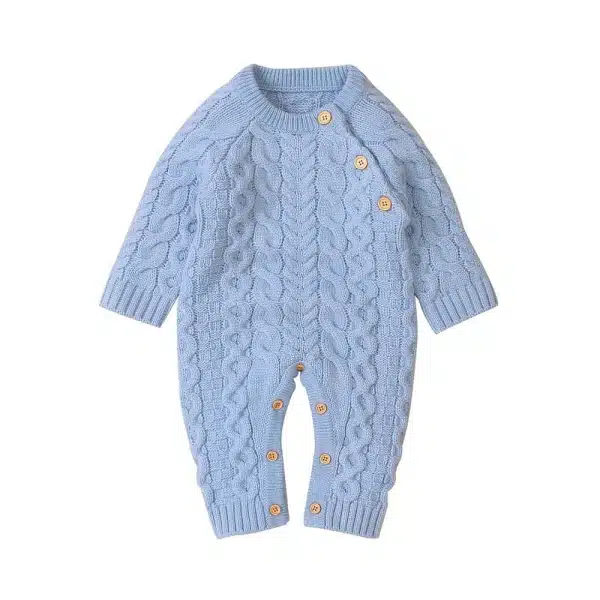 Barboteuse tricotée à manches longues pour bébé – Image 8