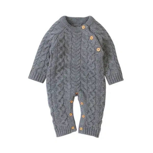 Barboteuse tricotée à manches longues pour bébé – Image 7