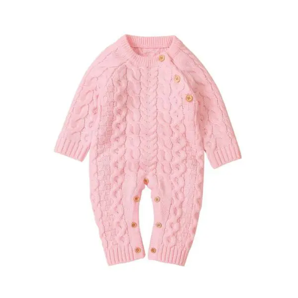 Barboteuse tricotée à manches longues pour bébé – Image 6