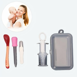 Distributeur de médicaments pour nouveau-né avec un fond noir