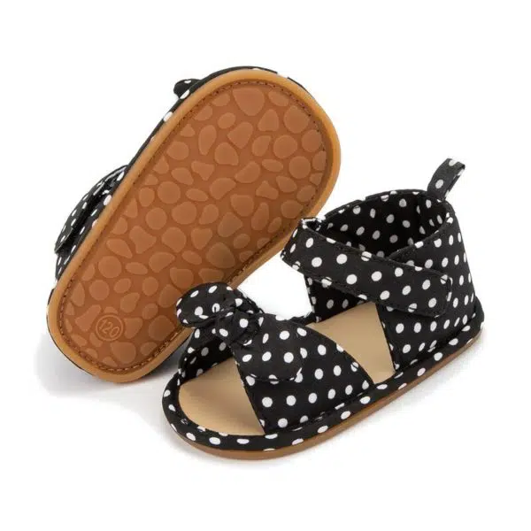 Sandales d'été pour bébés filles avec nœud papillon – Image 2