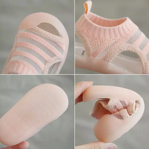 Chaussure style décontractée pour bébé rose