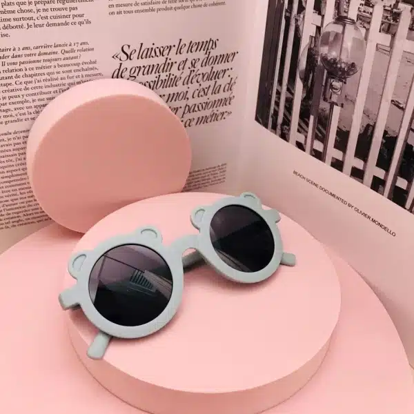 Lunettes de soleil rondes en forme d'ours pour enfants – Image 9