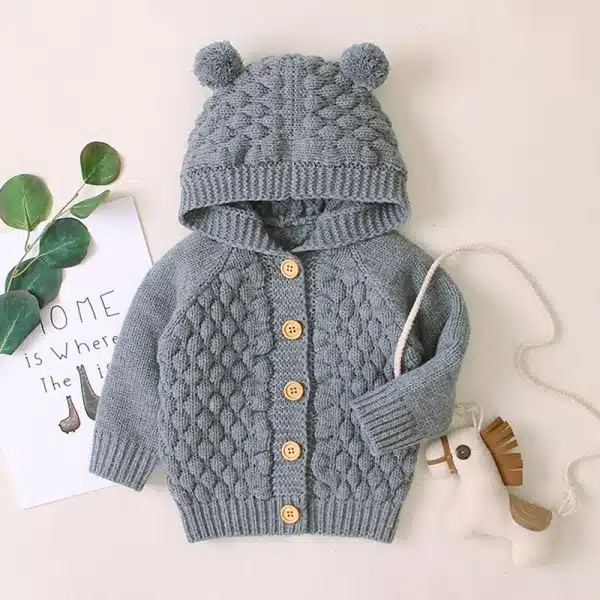 Cardigan d'hiver pour nouveau-né – Image 6