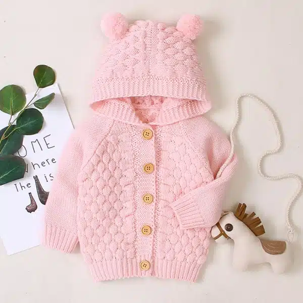 Cardigan d'hiver pour nouveau-né – Image 4
