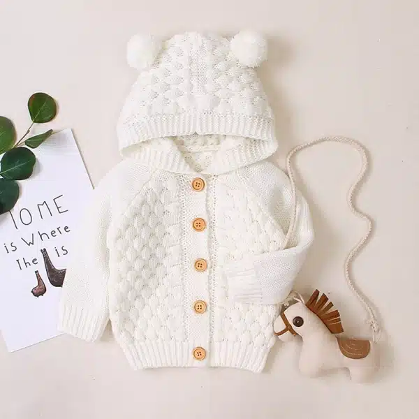 Cardigan d'hiver pour nouveau-né – Image 3